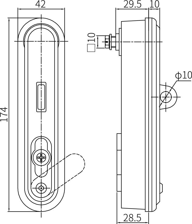 Swing Handle Lock MS892-1A