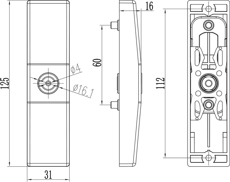 Swing Handle Lock TS8611.370
