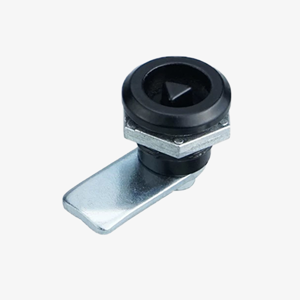 Quarter turn lock IP54 Small size Zinc Alloy Powder-Coated Black Triangular type D1-1414-3