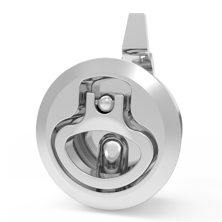Compression door lock, medium size, non-lock, 2-12mm mounting door thickness, 316 stainless steel, electrolytically polished,C8-1001-2