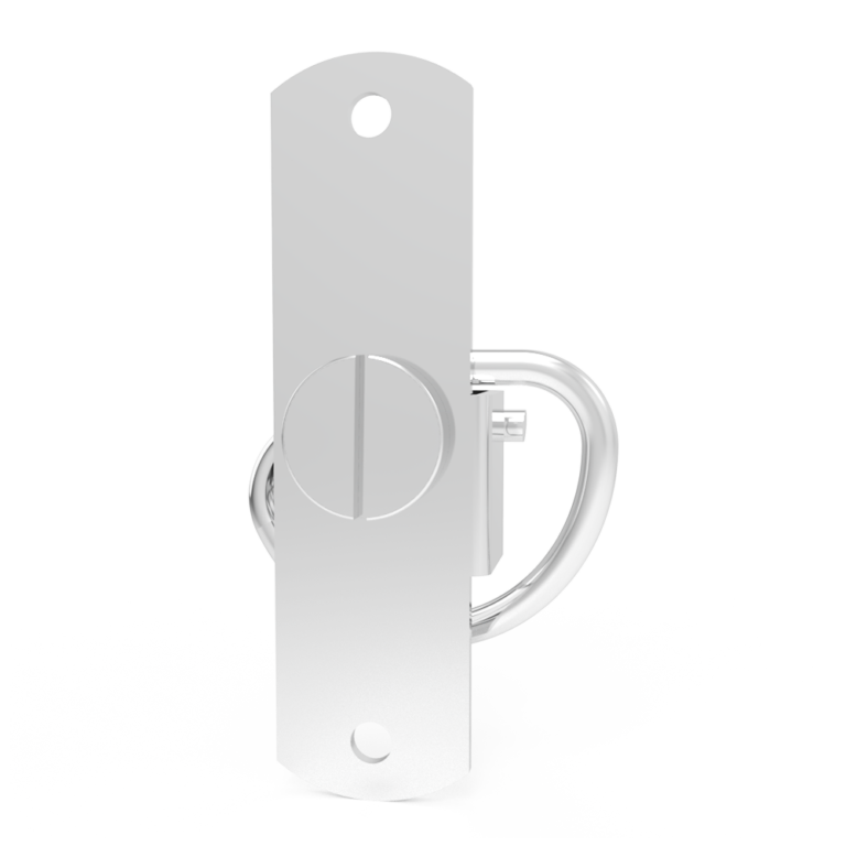 Compression latch, Self-adjusting Latch, Large, coin slot, tool lock, rivet/screw through hole mount, smooth, Stainless steel, primary color, C7-1012