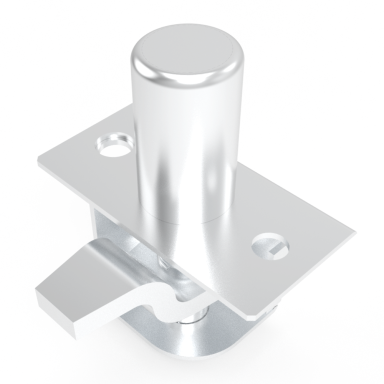 Compression lock, self-adjusting, large size, unlimited, knurled knob, steel, electrogalvanized, bright,C7-1019