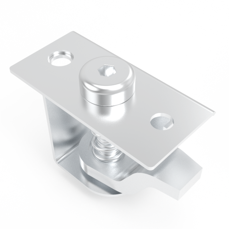 Compression lock, self-adjusting, large size, tool lock, hex socket, steel, electrogalvanized, bright,C7-1021