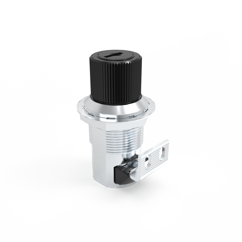 Push to cloese latch, key lock, zinc alloy, Powder coating, black