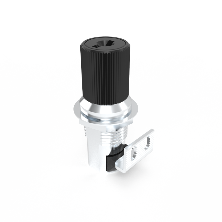 Push to cloese latch, key lock, zinc alloy, Powder coating, black