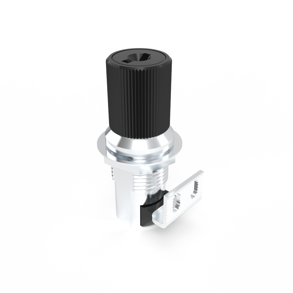 Push to cloese latch, key lock, zinc alloy, Powder coating, black