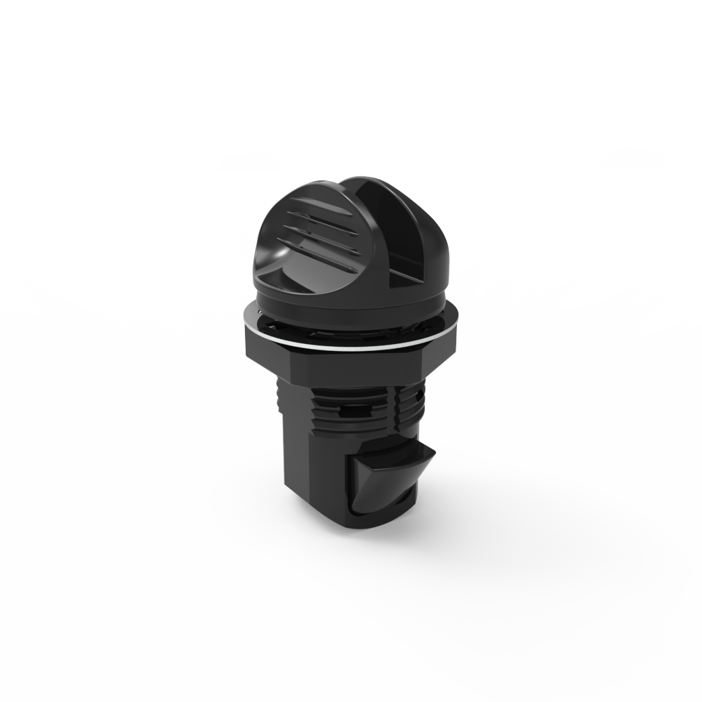 Push to close latch, key lock, PA66+30%GF, black