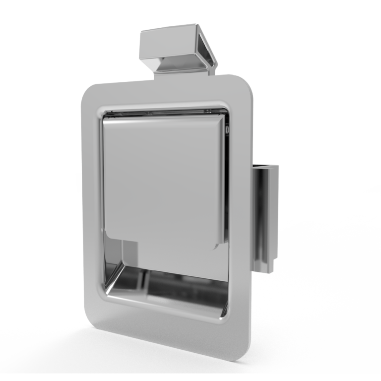 Paddle latch, Small Size, 1.2 - 2 mm (. 047 - .078 in) Grip, Stainless Steel, Brushed Finish MS910-1