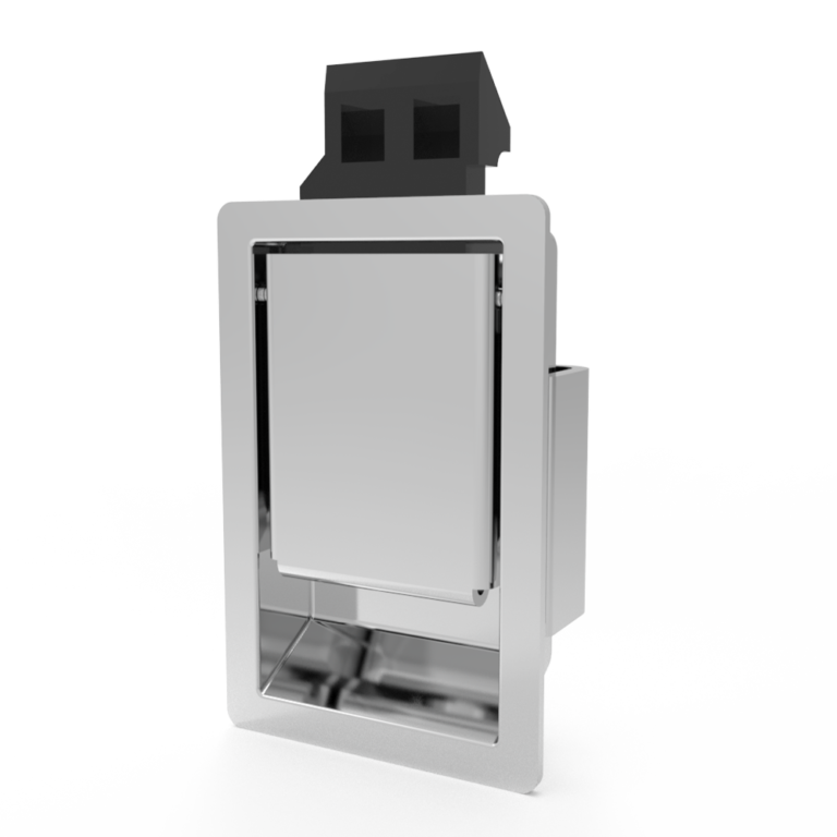 Paddle latch, Small Size, 3 - 3.4 mm (. 118 - .133 in) Grip, Stainless Steel, Brushed Finish MS911