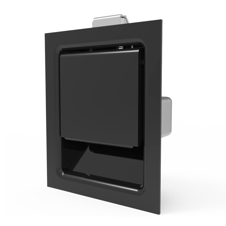 Paddle latch, medium,No limit, 7.9 mm (.31 in) grip, stainless steel, Powder coating, black MS912-10-1