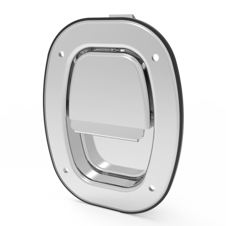 Paddle latch, large size, No limit, rivet mount, stainless steel, polished finish MS916-2-A1