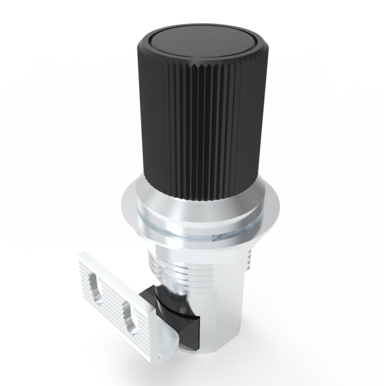 Push to cloese latch, No limit, zinc alloy, Powder coating, black D6-1606-2