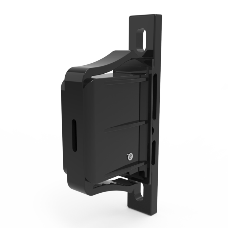 Push-to-Close Latch, Snap-In Mounting, 13N (3 lbf), Plastic, Black,DK737-1
