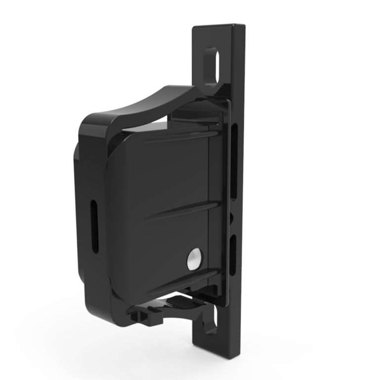 Push-to-Close Latch, Snap-In Mounting, 13N (3 lbf), Plastic, Black,DK737-2