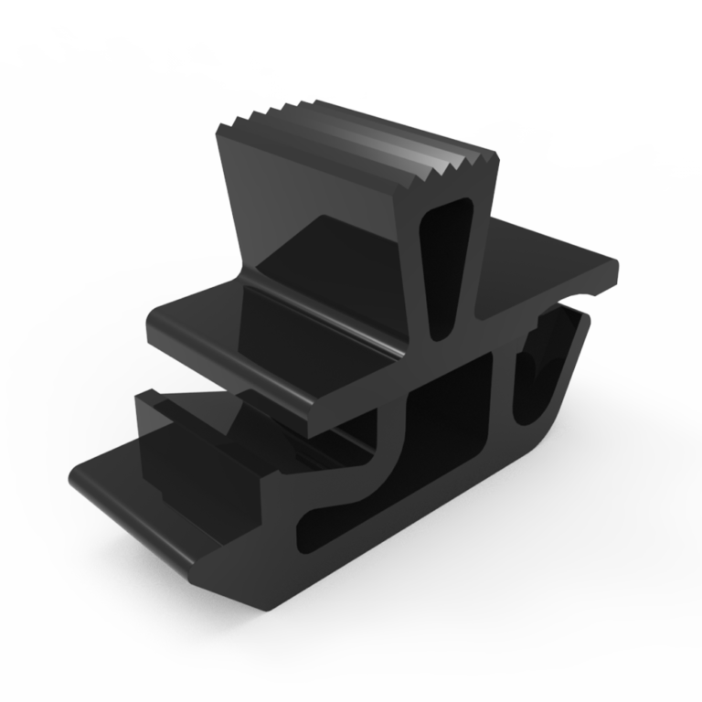 Push-to-Close Slide Latch, Snap-in, Small Size, 1mm (.040 in) Panel Thickness, 3mm (.120 in) Total Grip, ABS, BlackDK727-2