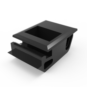Push-to-Close Slide Latch, Miniature Size, 1.6mm (0.06in) Panel Thickness,ABS,Black DK728-1B