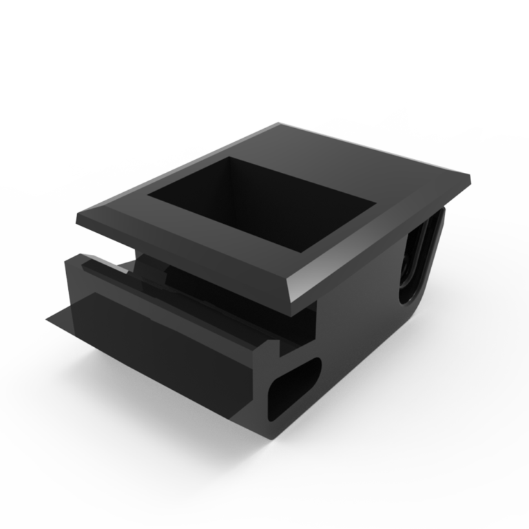 Push-to-Close Slide Latch, Miniature Size, 1.6mm (0.06in) Panel Thickness,ABS,Black DK728-1B