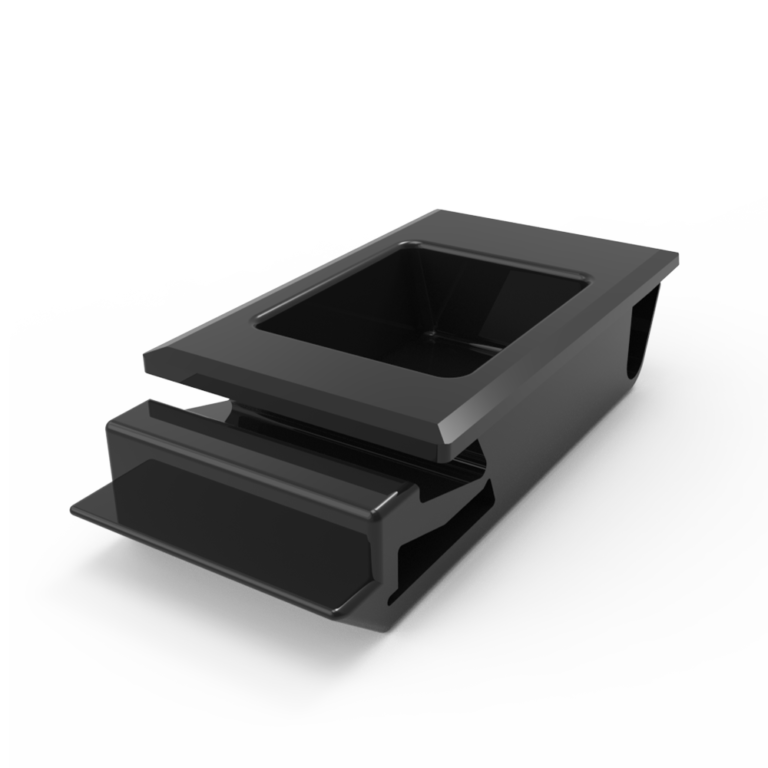 Push-to-Close Slide Latch, Minor Size, 1.3mm (0.05in) Panel Thickness,,ABS,Black DK728-2A