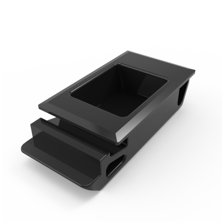 Push-to-Close Slide Latch, Miniature Size, 1.6mm (0.06in) Panel Thickness,,ABS,Black DK728-2B