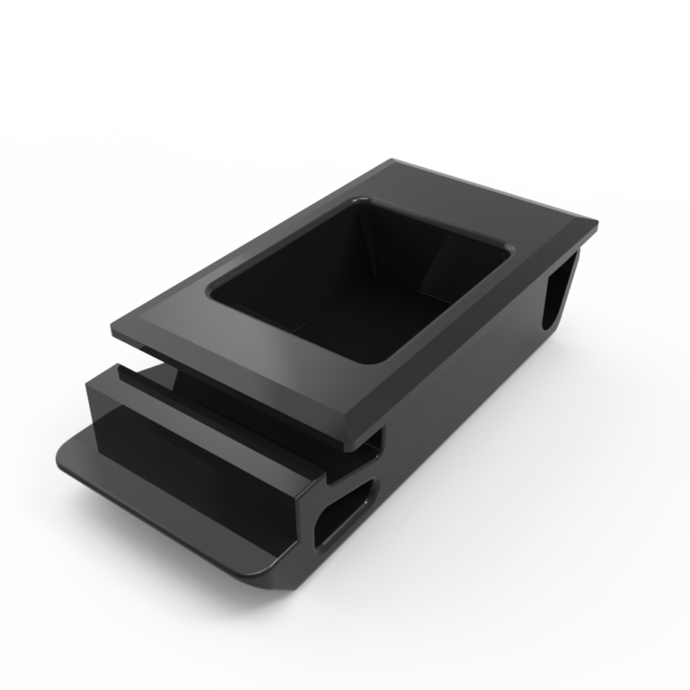 Push-to-Close Slide Latch, Middle- Size, 2.2mm (0.080in) Panel Thickness,,ABS,Black DK728-3