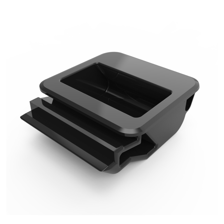 Push-to-Close Slide Latch, Miniature Size, 2.2mm (0.080in) Panel Thickness,ABS,Black DK728-4