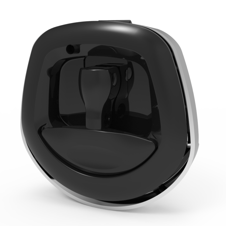 Rv Door Lock, Impact Door, Whale Tail Handle, Key Lock, Zinc Alloy, powder coating, black A7890-3