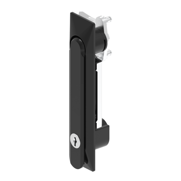 Flat Swing Handle Lock, Large Size, Matt Black Coated, Zinc Die, PA6 Base, Single point or Three point locking,MS861-2