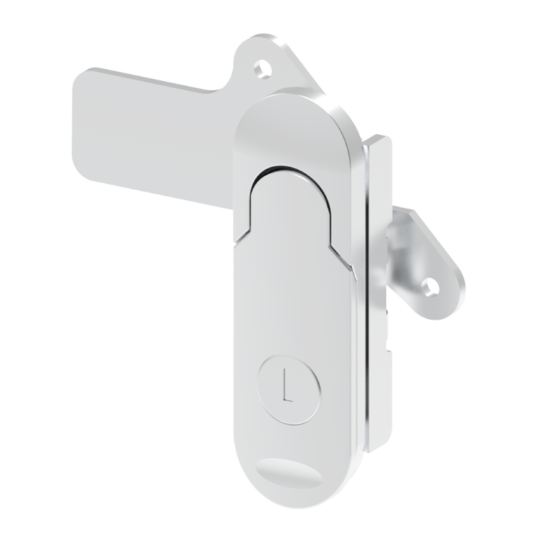Swing handle lock, K200 key lock,left and right, swivel handle open, zinc alloy, spray paint, silver,MS843-1-30
