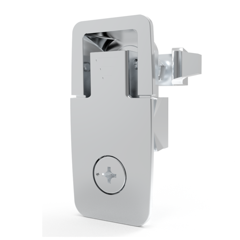 Compression Latches, lift and turn series, medium-sized, embedded, cross-head screwdriver locking, zinc alloy, electroplated chromium, bright,,MS726-3-20