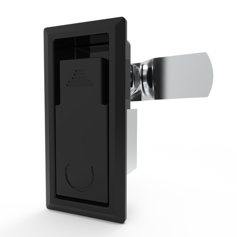 Compression type door lock, lift rotation series, small, embedded, unlimited, non locking, zinc alloy, powder coating, black,MS726-4-10