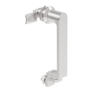 Quarter-turn cam latch, L-handle, cam, padlock, stainless steel, brushed and polished, bright,B-1312-A1
